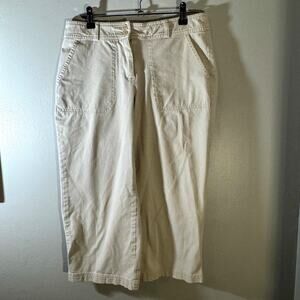 Coldwater Creek Petite Coastal Cowgirl Cuffed Utility Crops (Size P6)